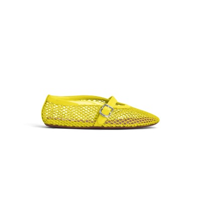 ALAÏA BALLET FLATS IN FISHNET AA3A029TK007